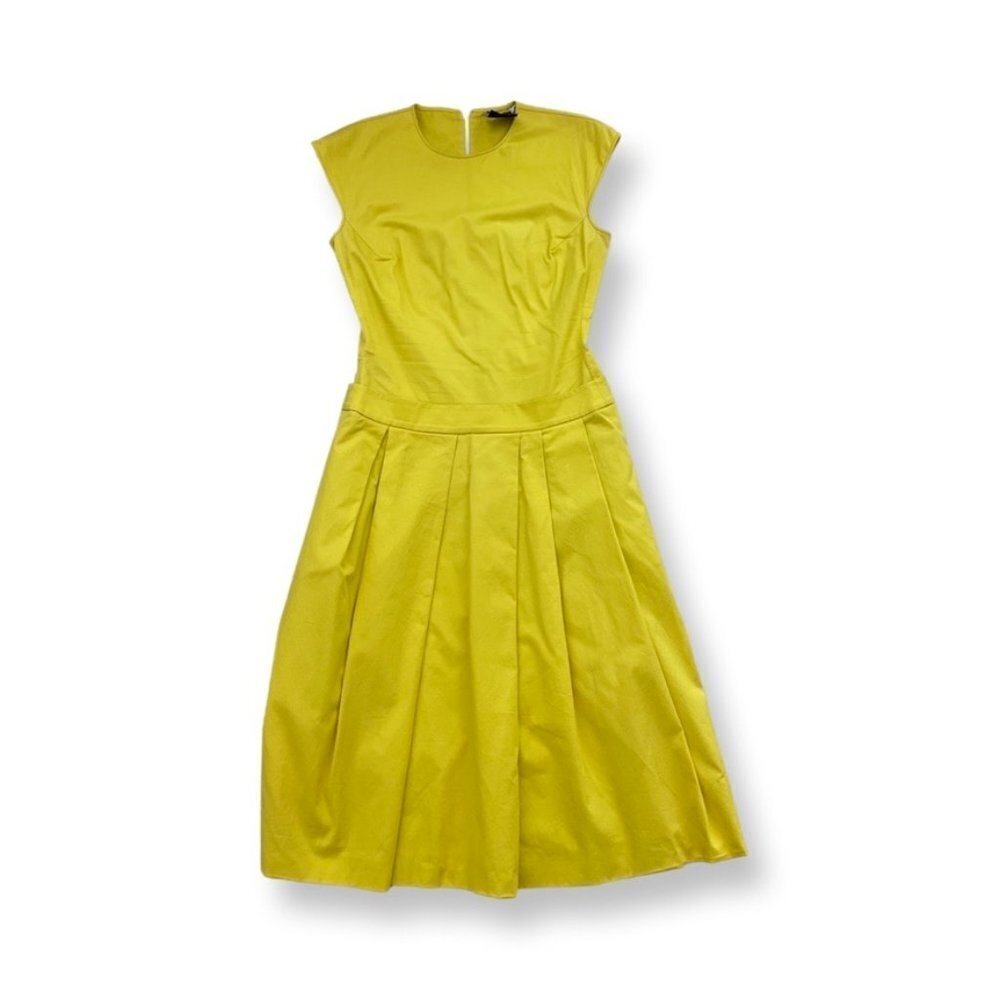 Salvatore Ferragamo Yellow Summer Cocktail Dress Size 38